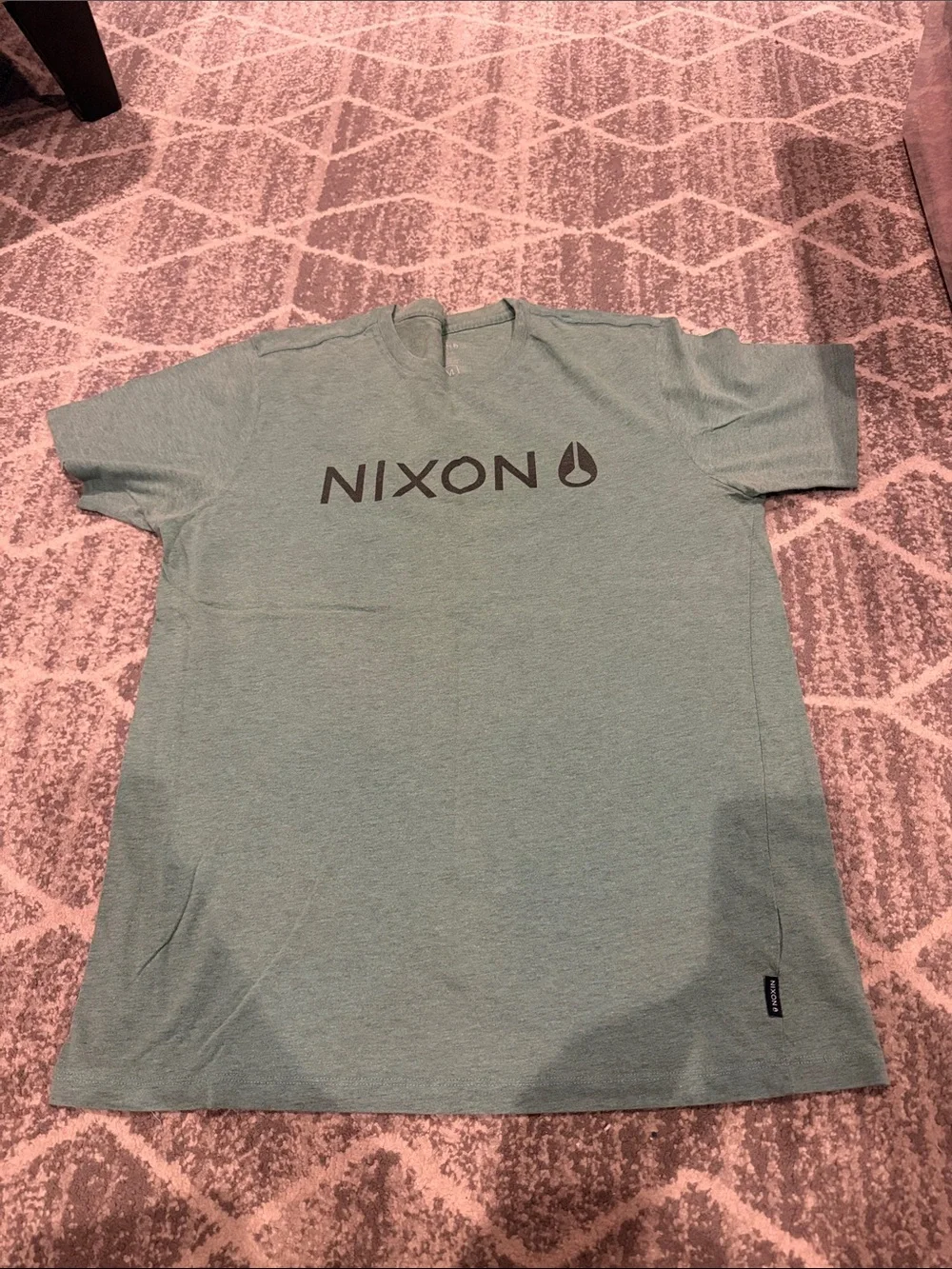 Nixon Heather Teal Short Sleeve Logo Tee